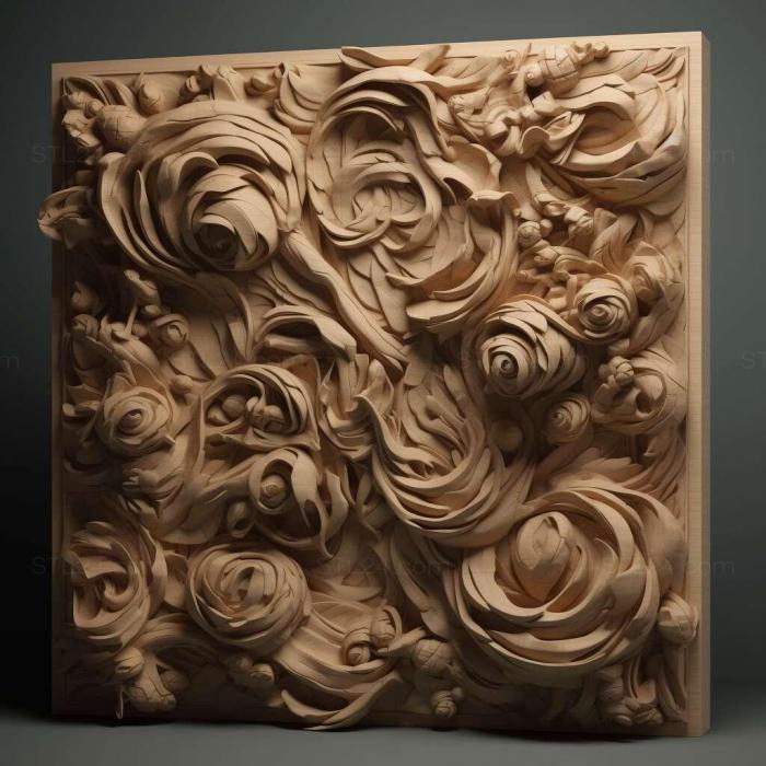 Patterns and decorations (stl Hyperoides 3, PATTERN_2715) 3D models for cnc